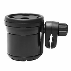 嬰兒推車雙杯架 360度旋轉夾式飲料架 適用多種管徑 內含防滑墊片, 一般-夾式款, 1個