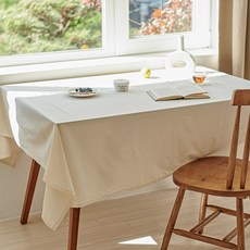 내추럴 순면 광목 식탁보, 색상:내추럴, 6인용(155x210)