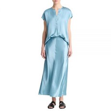 Vince 여성용 캡 슬리브 하프 플롯 블라우스 옥해 173838