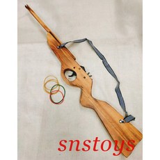 sns 古早味 木製橡皮圈手槍玩具，長65公分, 1個
