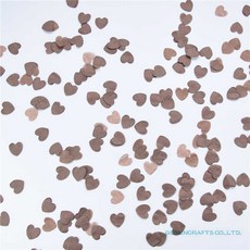 DIY 프로세스 하트 모양 종이 환경 보호 꽃 꽃잎 웨딩 파티 장식 흩어진 색종이 1500 개/팩, Heart Paper Confetti, HC24 Brown