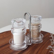 PC 안깨지는 조미료통 세트 omg 간장식초병 소금후추병 2구 받침, set3) 2구받침+소금후추병홈2P, 1개