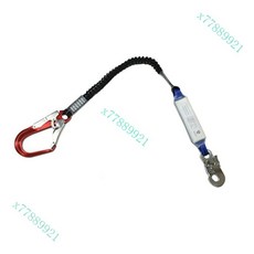 高空作業安全繩耐磨工地施工保險帶防墜落, 板鉤+紅鋁單大鉤+緩衝【送收納袋】, 1個