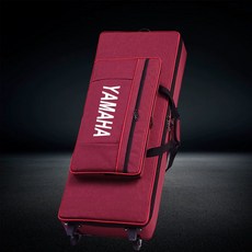 ELC 02 전자피아노 전용 가방 액세서리 피아노보호 캐리어, 1개, 76-88키 와인레드 철륜 두께 25mm, 기본 모델명/품번