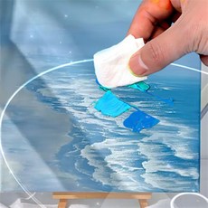 AJAJA 아크릴팔레트투명 20x30cm 타원형 2p 다목적투명팔레트