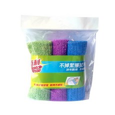 3M不掉絮擦拭布3條入 高效吸水不留痕 適用於廚房清潔 柔軟材質不傷表面 經久耐用可重複使用, 1個