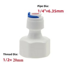 OD 튜브 RO 푸시핏 BSP 파이프 수족관 커넥터 역삼투 암나사 피팅, Pipe to Female, PCF 6 35mm 1I2