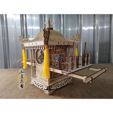 泓展工藝 DIY系列 鹿港文轎 神轎 模型, 1個, 文轎DIY零件組（需自行拼裝）