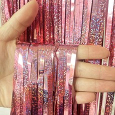 파리스 데코 수술 파티커튼, 4개, 홀로그램로즈골드