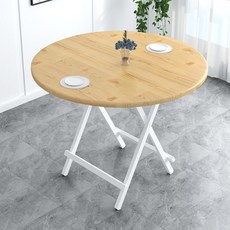 원형접이식식탁 휴대용 스퀘어사각 식탁 접이식 식탁 가정용 캠핑 행사용 피크닉 테이블, 4인용, 원목색a