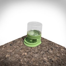 두렙 파충류 자동급수기 소사이즈 물그릇, 1개, 올리브 그린