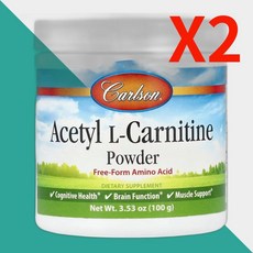 칼슨 카르니틴 파우더 100g 분말 아세틸 엘 Carnitine 2개