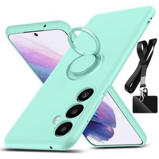 AYSZNBLA 갤럭시 A54 5G 케이스 360° 회전 가능한 링 홀더 킥스탠드 및 스트랩 랜야드 프리미엄 리퀴드 실리콘 슬림 충격 방지 보호 케이스 갤럭시 A54 5G