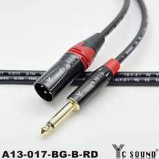 YC Sound XLR轉6.3 TS導線 公轉6.5mm音源線 MIC麥克風線 轉接線 6.35mm XLR 6.5mm, 直頭+直頭 紅色尾,20cm單條