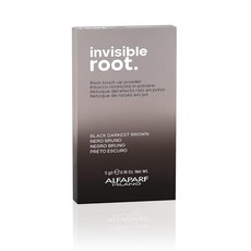 Alfaparf Milano Invisible Root 터치업 파우더 - 브라운 임시 헤어 컬러 뿌리 컨실러 재성장 커버업 5.1g0.18온스 [호환], 블랙, 1