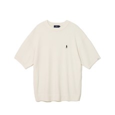 예일 YALE [COOL] HERITAGE DAN ROUND NECK BOUCLE SS KINT IVORY
