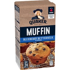 퀘이커 머핀 믹스 블루베리 900그램 24개 머핀 캐나다 수입 Quaker Muffin Mix Blueberry 900g makes 24 muffins (Imported from, 1개