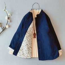 복고풍 누빔 자켓 점퍼 퀼팅 재킷 데일리 간절기 린넨 캐주얼 차이나 봄 칼라