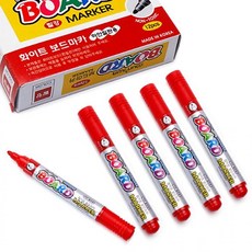 (GKS65431)문화 화이트 보드마카 12개입(빨강), 12개, 기본