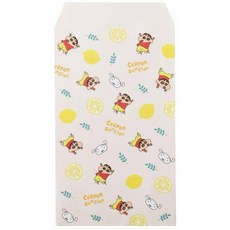 蠟筆小新 信封式禮物袋 小15入組 可愛卡通信封 票券收藏袋 正版授權禮品包裝, 1個, 檸檬/DK-8483B