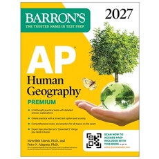 (영문도서)AP Human Geography Premium 2027: Prep Book with 6 Practice Tests+ Comprehensive... Paperback, Barrons Educational Services, English, 9798349701450