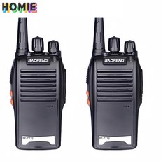 HOMIE 미니생활용 무전기 휴대용 업무용 충전식 고성능 장거리워키토키, 2개, BF77S
