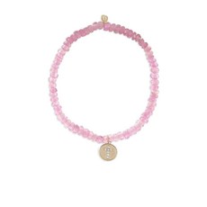 시드니에반 크로스 코인 14K 옐로 골드 사파이어 다이아몬드 브레이슬릿