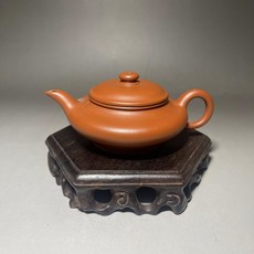 曉強陶藝早期訂製原礦朱泥老壺，半手工壺黨胚工藝，社長精選茗茶壺, 1個