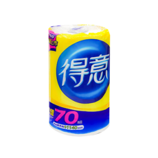 得意 廚房紙巾 單捲包裝 48捲/箱 捲筒紙巾 廚房清潔必備, 48捲, 1箱