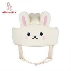 嬰兒防摔帽 寶寶學步防撞護頭帽 輕巧透氣 可調節尺寸, 1個, 不勒耳防摔帽(小兔子）
