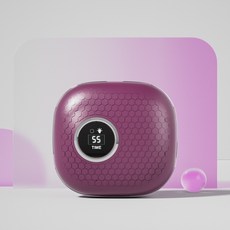 PYHO 무선 스마트 다기능 렌즈 세척기 휴대용 초음파 렌즈 세척기, 1개, 자주색