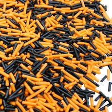 Naturejam 할로윈 장식 블랙 앤 오렌지 할로윈 테마 226.8g(8온스) 스프링클-아이스크림 토핑-지미-컵케이크 쿠키 및 케이크 장식