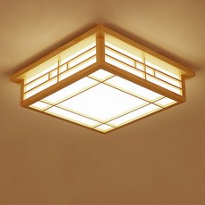 한옥 문짝 갓 일본식 한지갓등 창호 나무 전통 문살 천장, 6_45x45cm(24W 웜라이트)