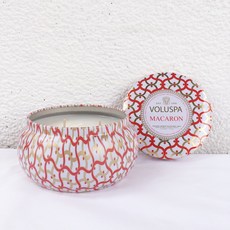 Voluspa 馬卡龍 Macaron 美國香氛蠟燭 中型兩蕊鐵罐, 1個