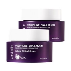 유니딧 볼륨핏 스네일 크림 보르피린 5만ppm 3세대 달팽이 뮤신 팔자 주름 리프팅 수분 탄력, 2개, 48ml