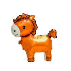 미니 말 호일풍선 브라운 생일축하 신년행사 파티 이벤트 장식소품, 1개