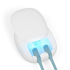 어니우니 휴대용 UV-C 무선 칫솔 면도기 살균기, 화이트