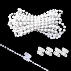 필요한만큰 잘라쓰는 500cm 연결단추4개 방향이동 본라이프 블라인드줄 버티컬 방향전환 부속품 손잡이끈 수리 줄 구슬 셀프교체, 1개, 백색500