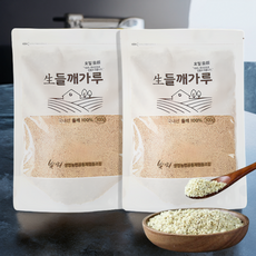 농가직송 생 들깨가루 100% 국산 거피 박피 들깻가루 아기 이유식 팩 재료 소스 들깨가루 분말, 2개, 300g