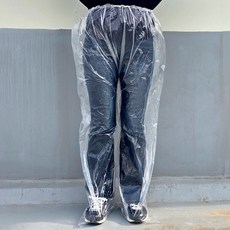 작업용 투명 일회용 비닐 바지, 10개, 클린색(투명)