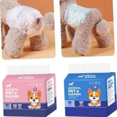 강아지 기저귀 암컷 수컷 위생 강아지 매너벨트 용품 초경량 흡수력 일회용 패드 방지 좋은 배변, 암컷용 기저귀, 중형 M