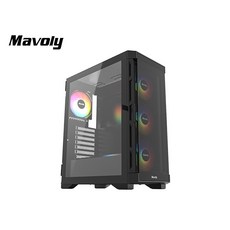 小白的生活工場*Mavoly LIME-0820 玻璃側板內含4顆12公分風扇(黑色/白色), 黑色