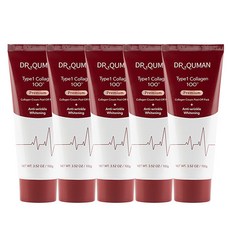 닥터큐먼 프리미엄 TYPE1 콜라겐 크림팩 대용량, 100g, 5개