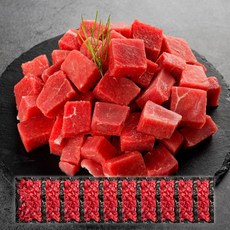 홍두깨살 큐브 식단&헬스 소포장 호주산 소고기 (지방제거), 100g, 10개