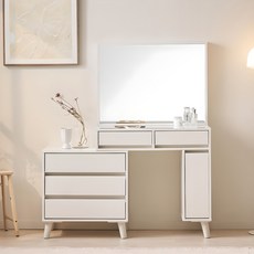 공간사이 엘리사 800 확장형 화장대, 화이트 JL1004