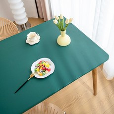 밴드형 테이블보 고무줄 밴드형식탁보 식탁커버 크림베이지, 70x130, 1개, 터쿼이즈그린
