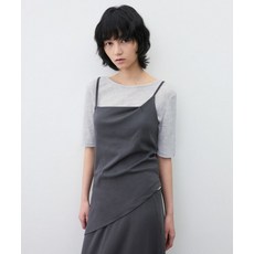 수아레 SUARE WOMEN 우먼코튼 언발란스 슬리브리스 차콜 SBF1TS05WCC 1005339