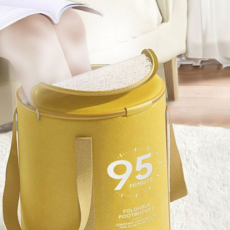 루체트리 족욕가방 휴대용 족탕 워터백 발건강 힐링 바스, 오픈형 족욕가방, 그레이