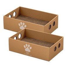 텔리 고양이 스크래쳐 박스, 2개, 모던캣