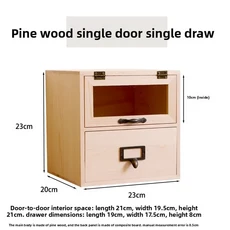 심플하고 창의적인 데스크탑 수납함 원목 사무실 서랍 선반 학생 기숙사 책상 정리함 수제 나무, 01 세트 3 단일 도어 및 단일 드로우
